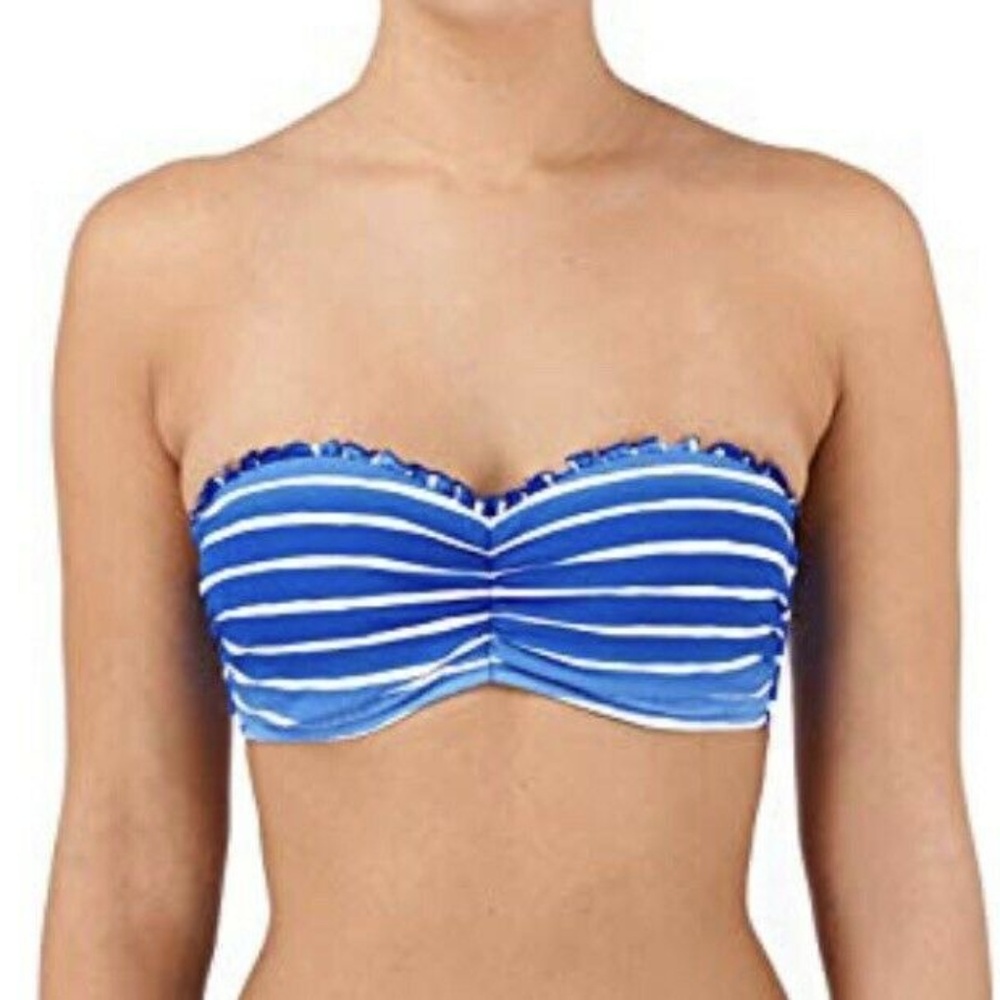 Seafolly Womens Blue Bandeau Bikini Top US 6